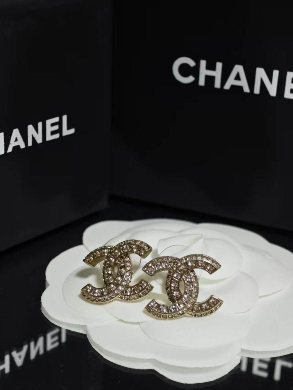 Chanel CC Stud Earrings